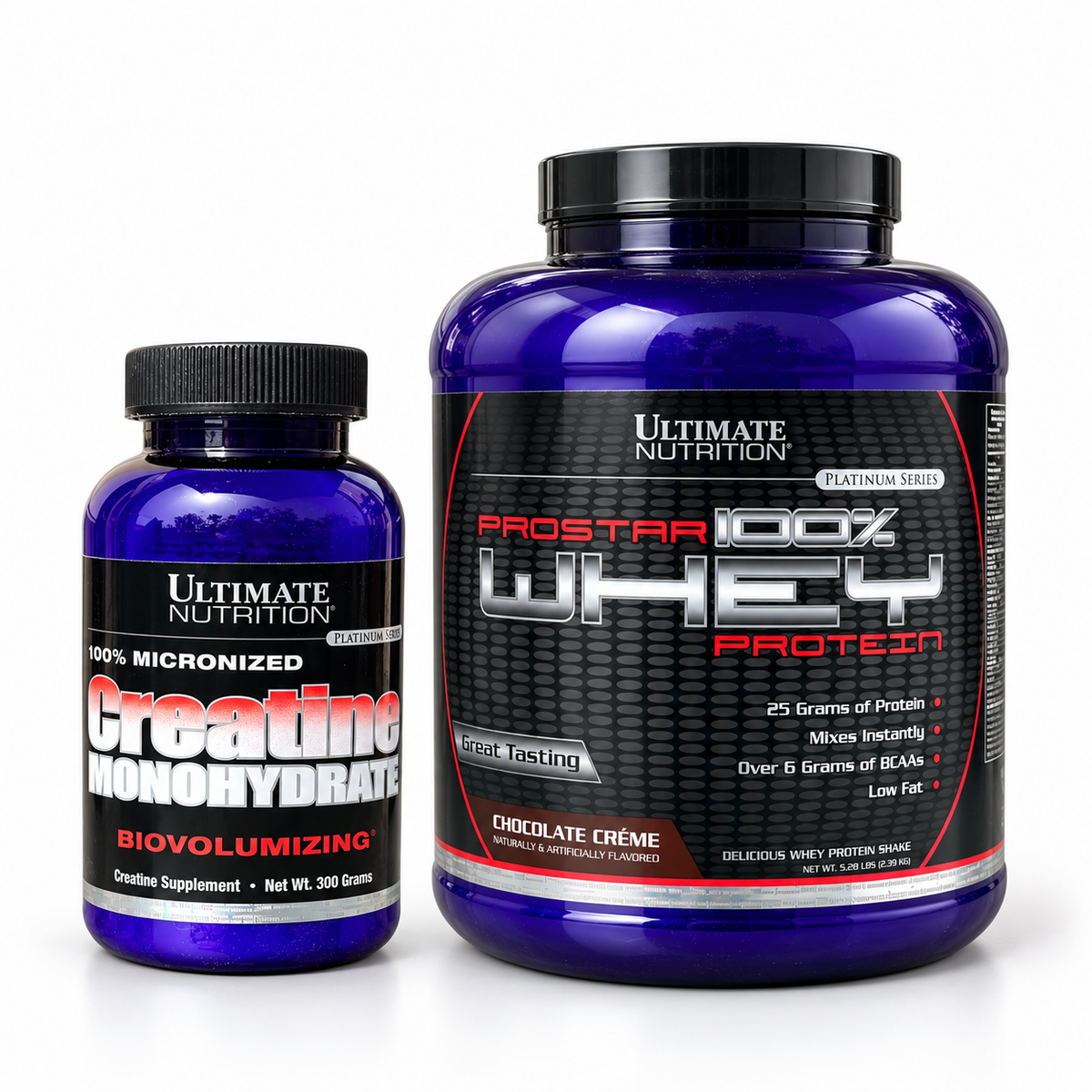 PROSTAR WHEY 5.28 LB CHOCOLATE ULTIMATE NUTRITION + CREATINA 300 G ULTIMATE NUTRITION