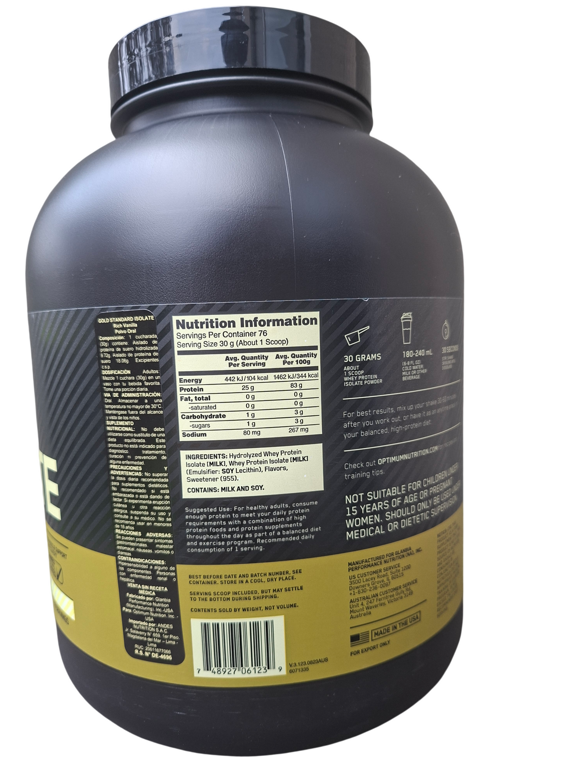 GOLD STANDARD 100% ISOLATE 5LB