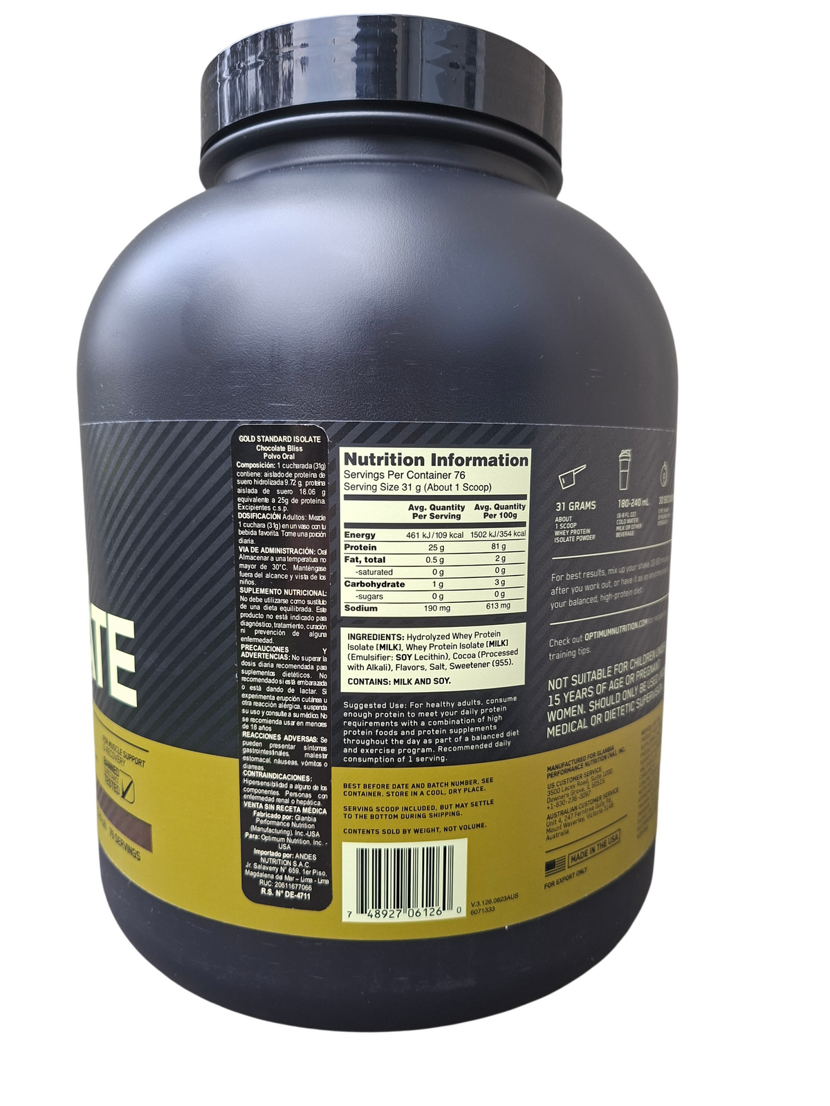GOLD STANDARD 100% ISOLATE 5LB
