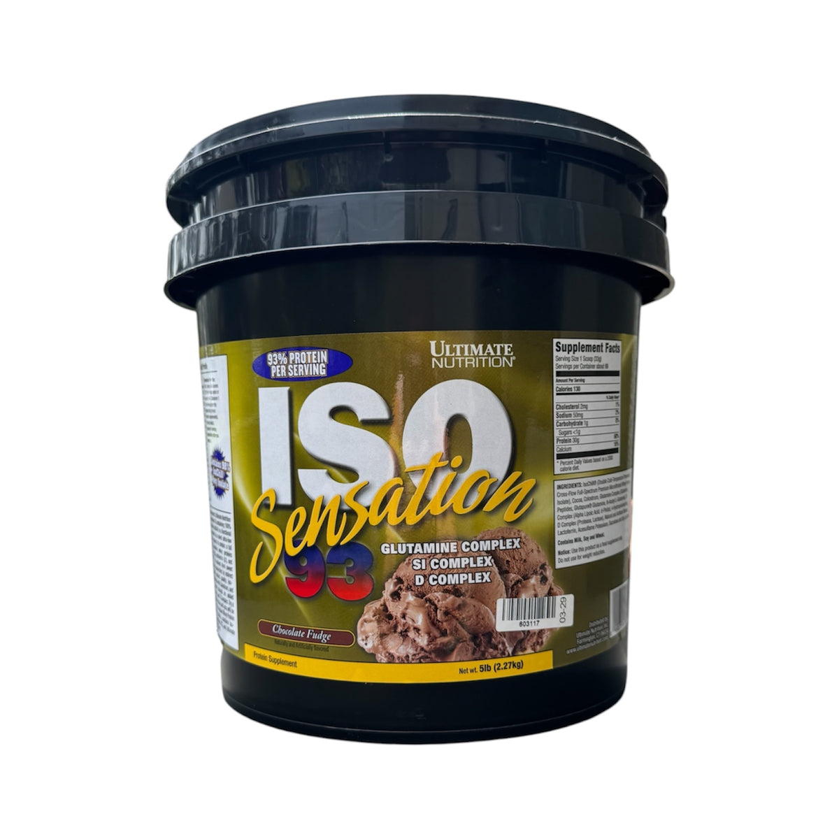 ISO SENSATION  - 5LB (2.27 KG) - CHOCOLATE FUDGE - ULTIMATE NUTRITION