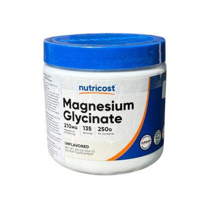 MAGNESIUM GLYCINATE - UNFLAVORED - 250 G - NUTRICOST