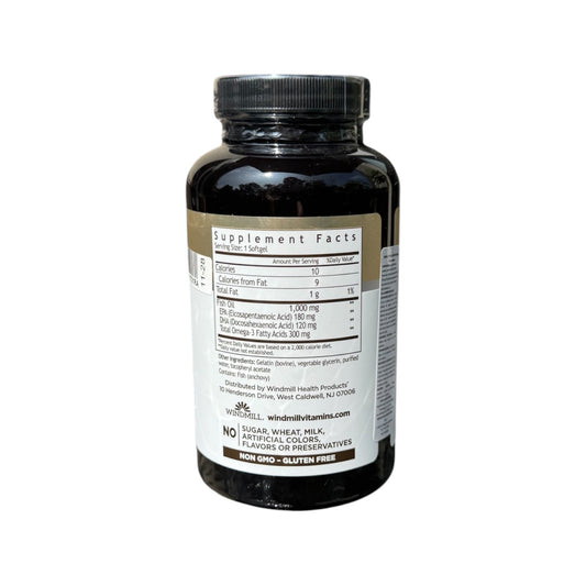 OMEGA 3 FISH OIL EPA & DHA - 180 CAPS - WINDMILL